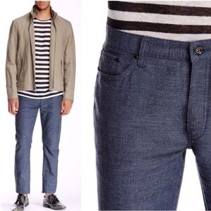 john varvatos herringbone slim jeans, men’s designer pants​